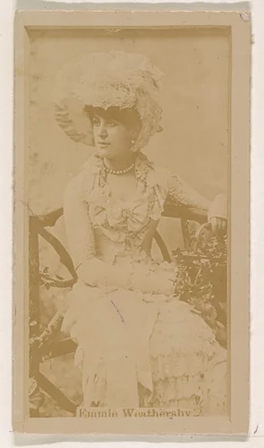 Emmie Weathersby, from the Actresses series (N245) issued by Kinney Brothers to promote Sweet Caporal Cigarettes by Kinney Brothers Tobacco Company, photograph, 1890
