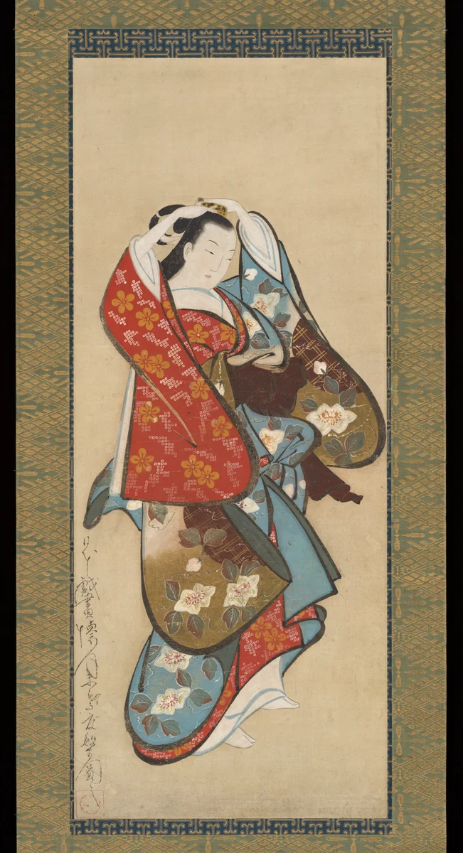Beautiful Woman by Kaigetsudō Dohan, painting, 1710-1716