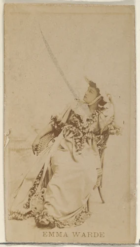 Emma Warde, from the Actors and Actresses series (N45, Type 8) for Virginia Brights Cigarettes by Allen & Ginter, photograph, 1885-1891