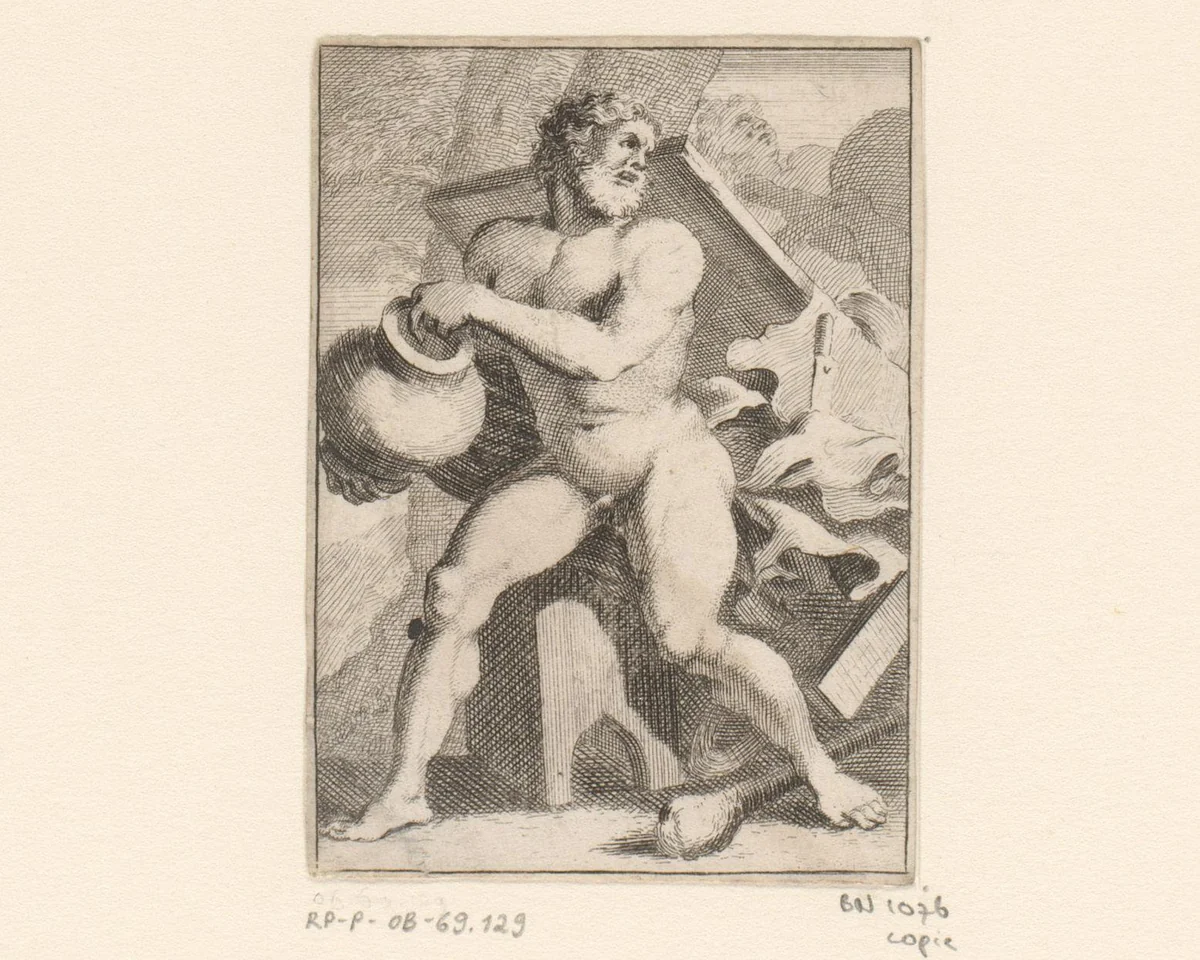 Hercules by anonymous, print, 1647-1714