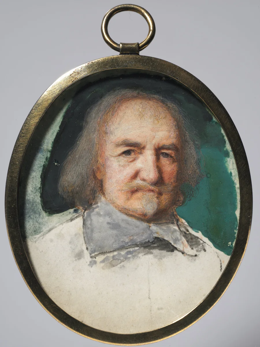 Portrait of Thomas Hobbes by Samuel Cooper, painting, 1655-1665