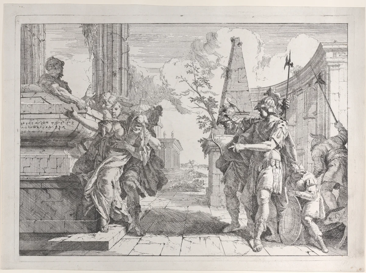 The Sacrifice of Polyxena, from "Bacchanals and Histories" by Francesco Fontebasso, print, 1744