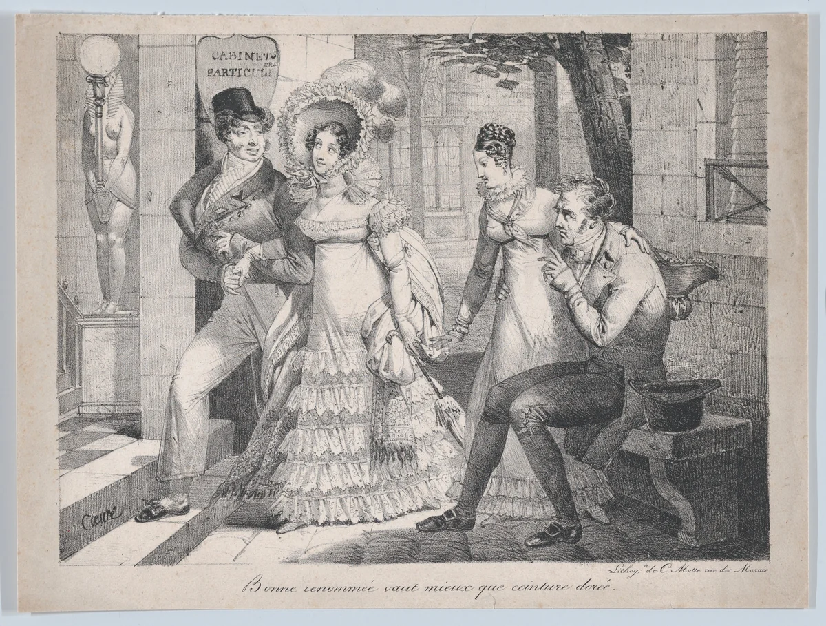 Bonne renommée vaut mieux que ceinture dorée by Sébastien Coeuré, print, 1815-1835