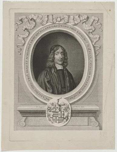 Ralph Bathurst, Dean of Wells by David Loggan, print, 1679