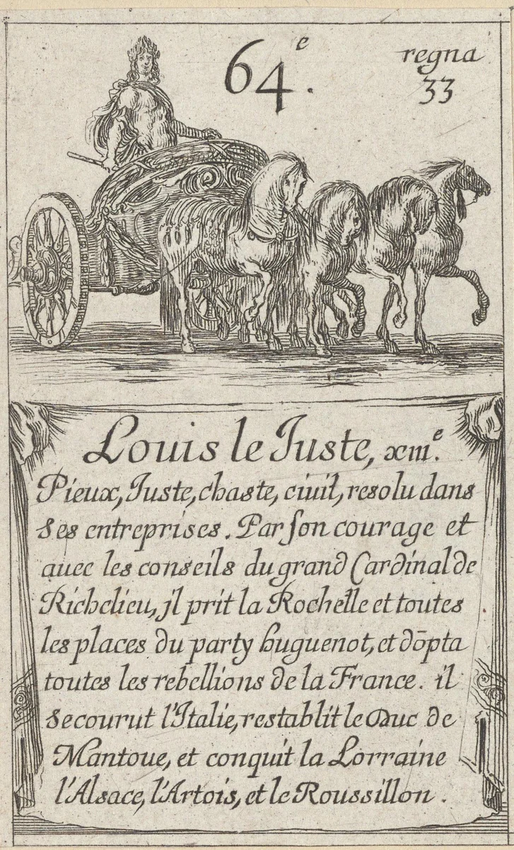 Lodewijk XIII by Stefano della Bella, print, 1620-1664
