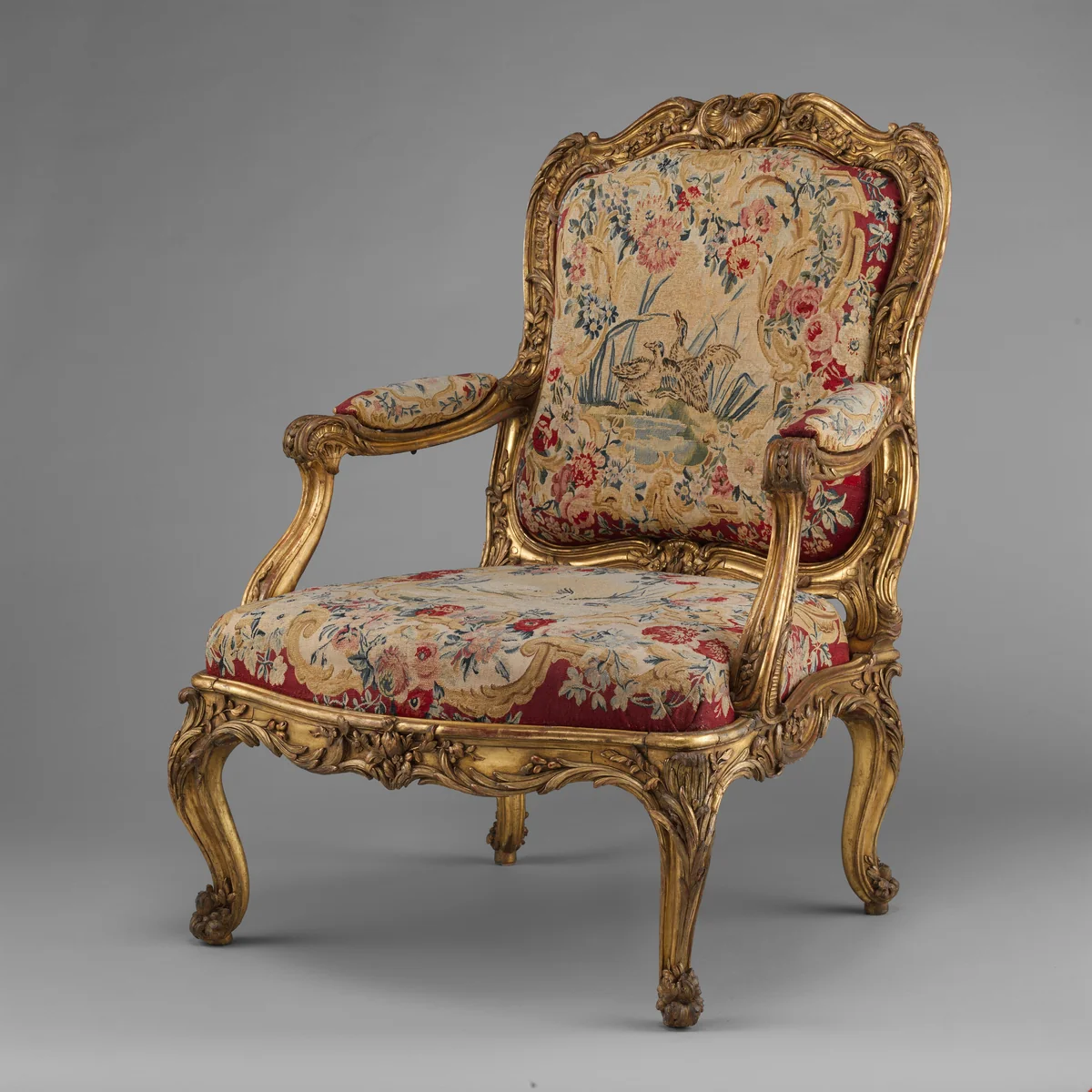 Armrest by Beauvais, textile, 1754-1756
