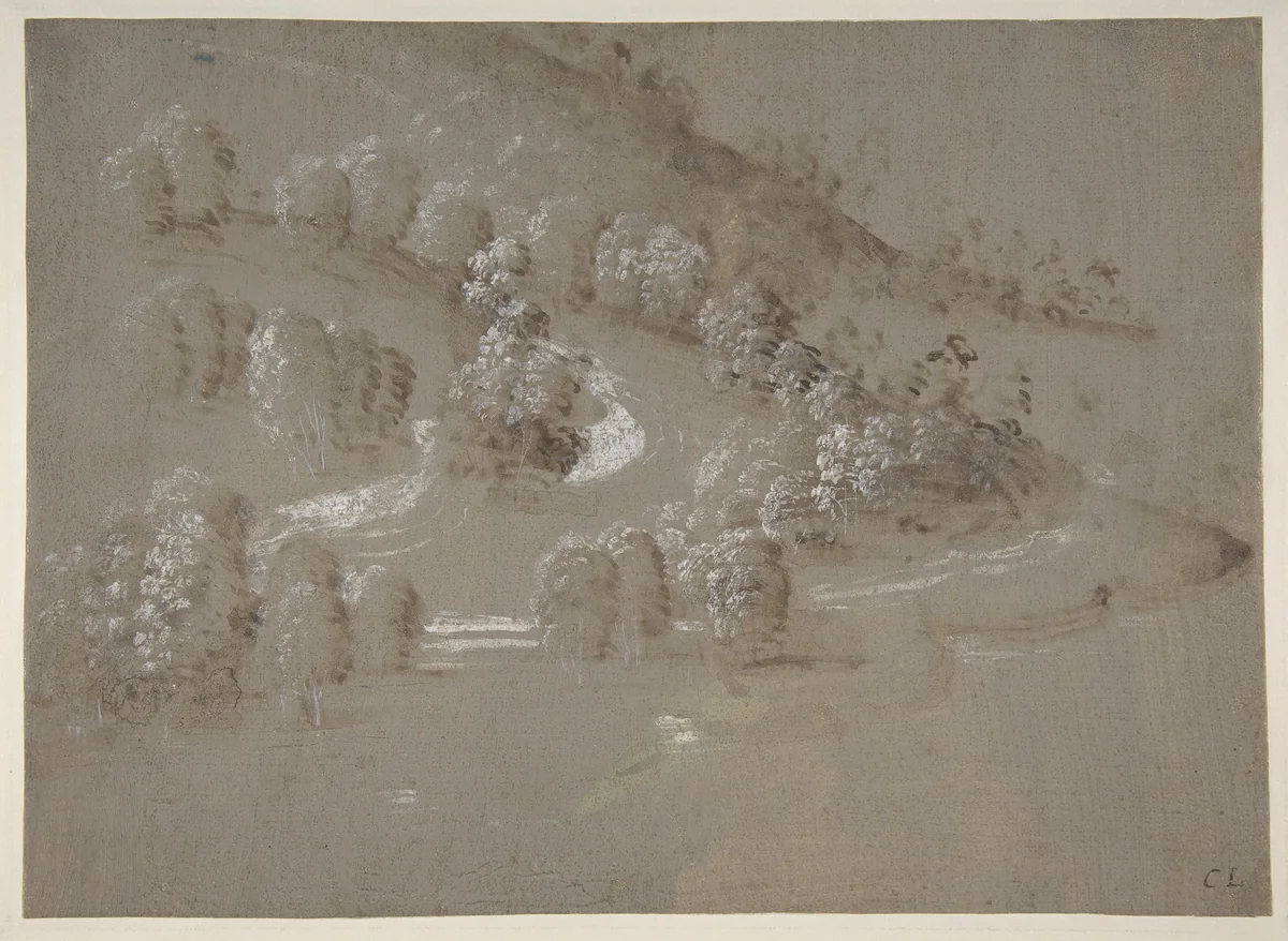 Landscape (recto); Landscape (verso) by Pietro di Cristoforo Vannucci, drawing, 1489-1490