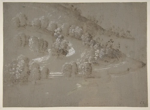 Landscape (recto); Landscape (verso) by Pietro di Cristoforo Vannucci, drawing, 1489-1490