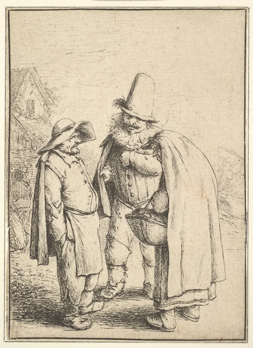 Grotesque Figures by Adriaen van Ostade, print, 1610-1685