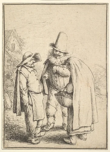 Grotesque Figures by Adriaen van Ostade, print, 1610-1685