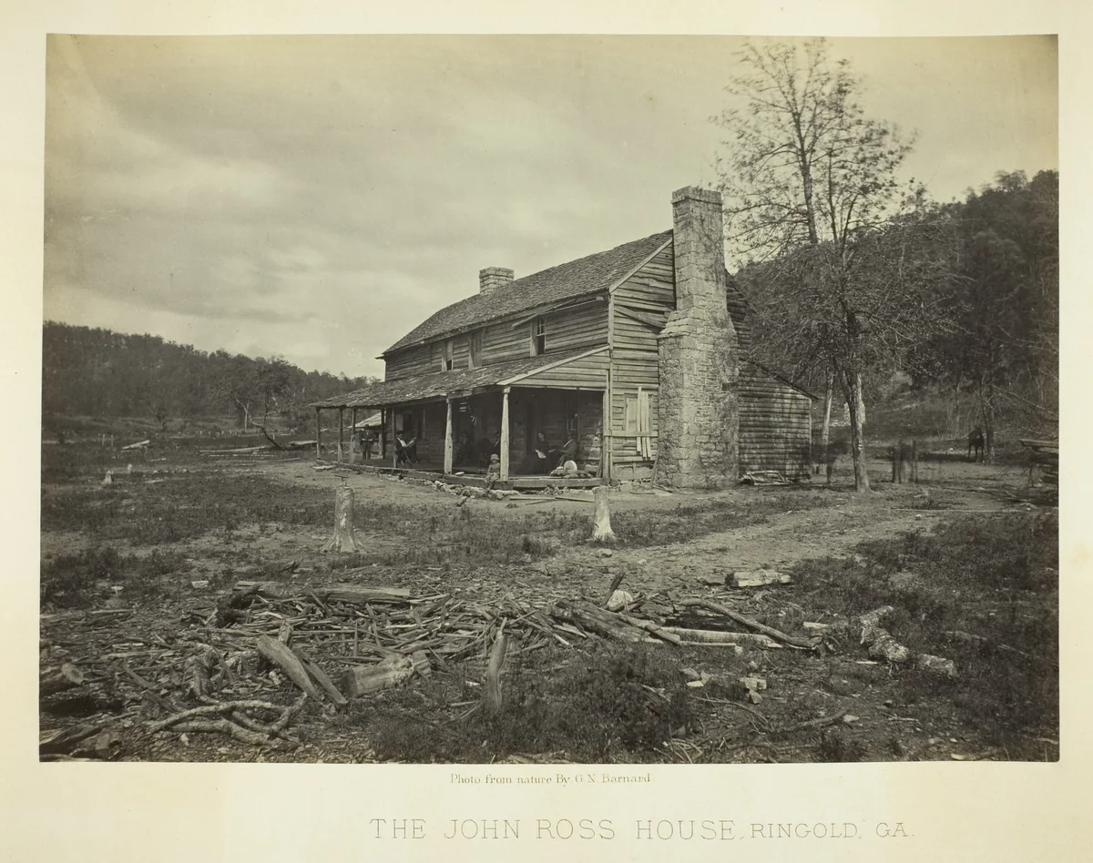 The John Ross House, Ringold, GA by George Barnard, photograph, 1866