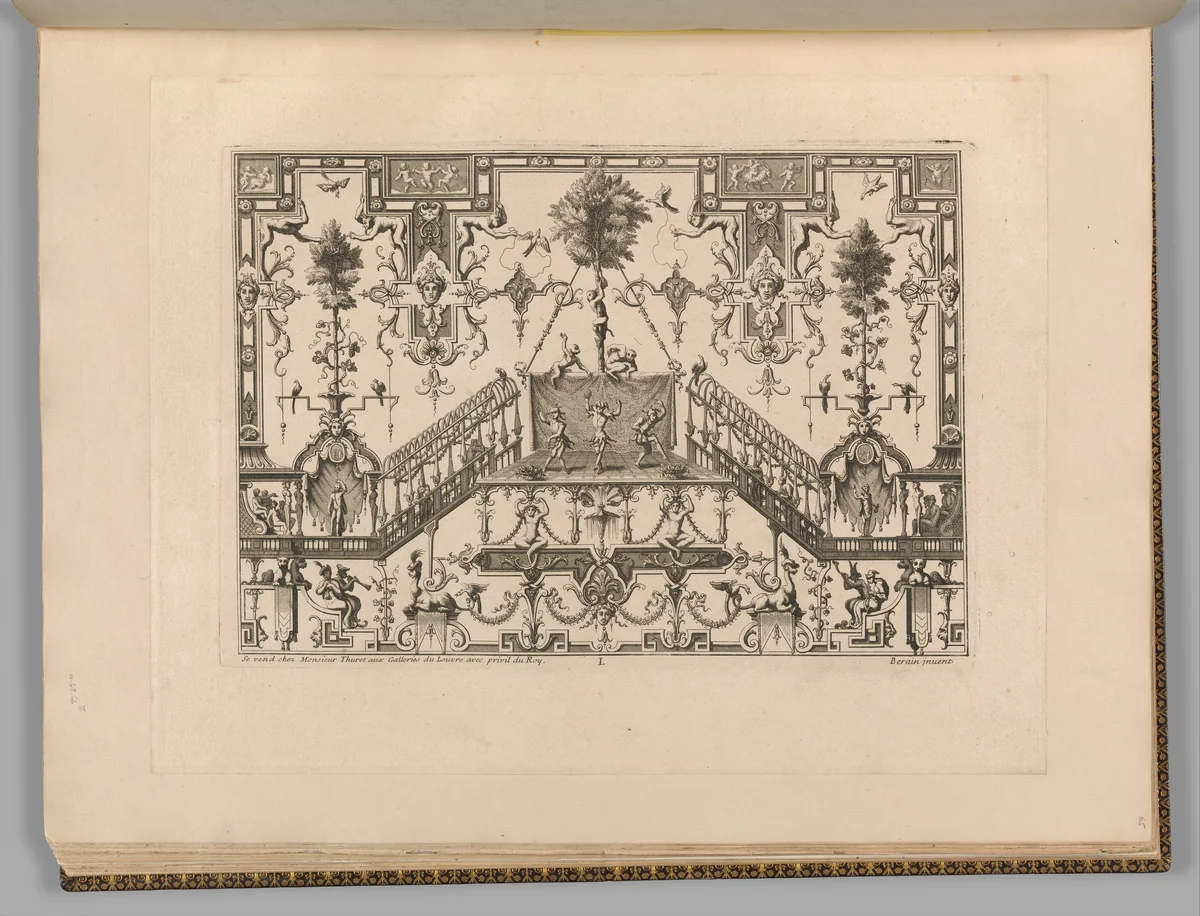 Plate, page 65 from "Ornament Designs Invented by J. Berain" by Jean Berain, book, 1650-1715