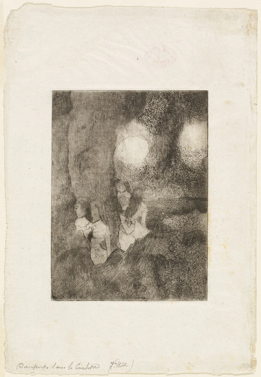 Dancers in the Wings by Edgar Degas, print, 1879-1880