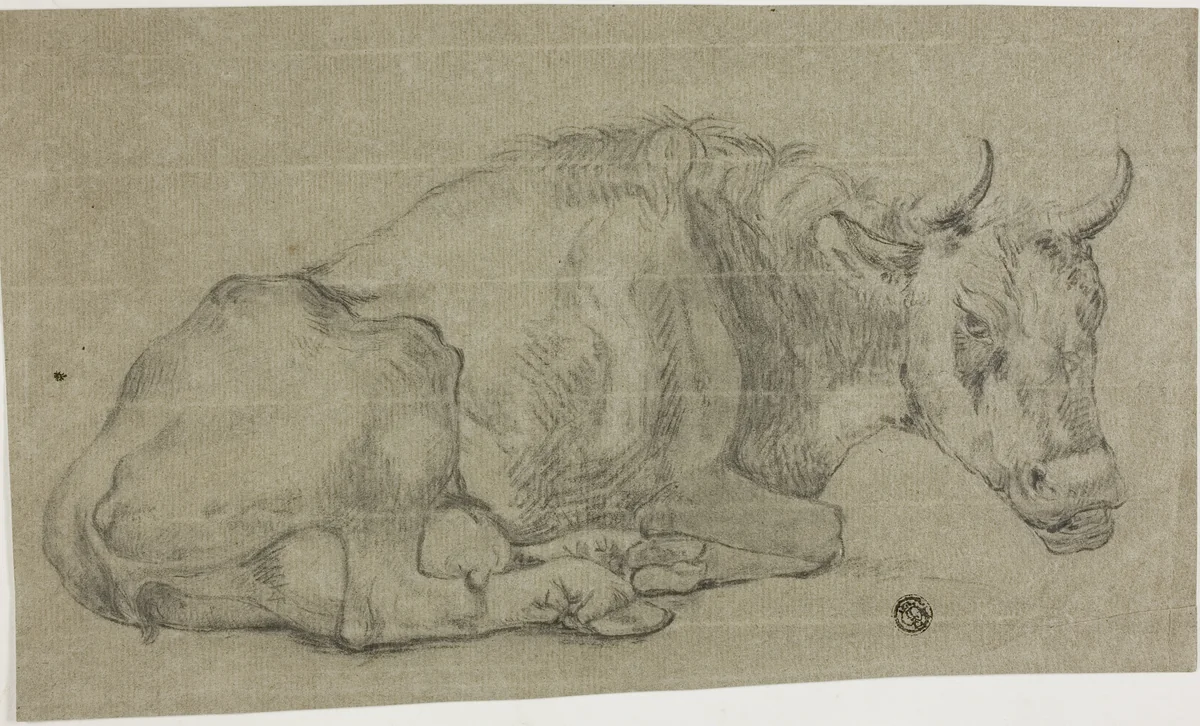 Cow by Franz Kobell, drawing, 1769-1822