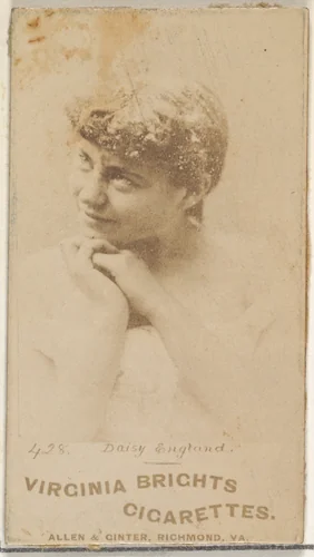 Card 428, Daisy England, from the Actors and Actresses series (N45, Type 1) for Virginia Brights Cigarettes by Allen & Ginter, photograph, 1885-1891