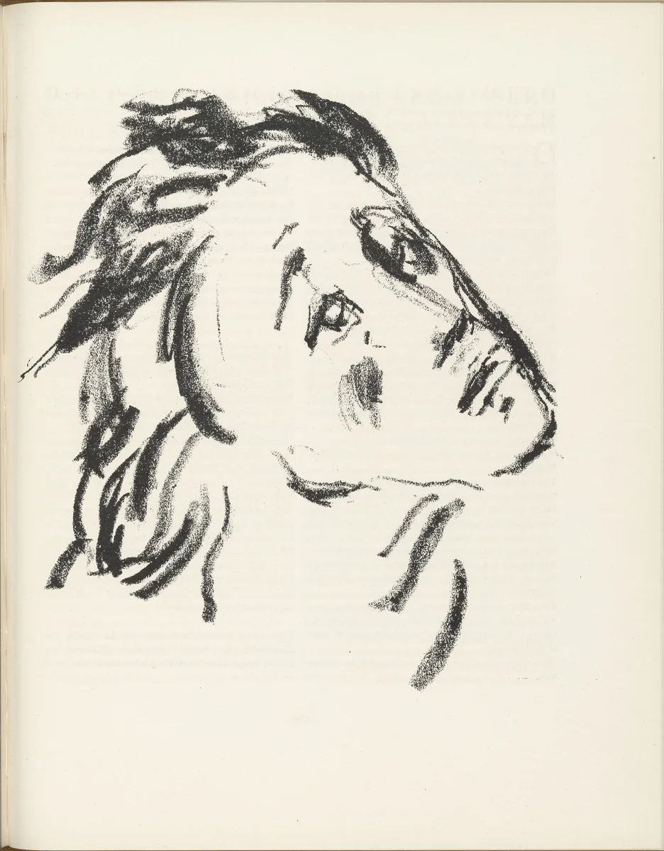 Head of Disciple (Jünger-Kopf) (plate, page 103) from the periodical Münchner Blätter für Dichtung und Graphik, vol. 1, no. 7 (July 1919) by Karl Caspar, periodical, 1919