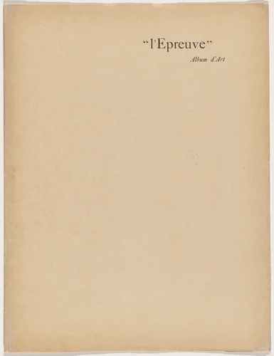 L'Épreuve (album 5, deluxe edition) by Ferdinand-Jean Luigini
Eugène Béjot
Georges Rochegrosse
Alphonse Osbert
Maurice Dumont
Jean Danguy
Félicien Rops
Antonio de la Gandara
Henri-Charles Guérard
Alfred-Nicolas Martin
Camille Bourget, portfolio, 1895