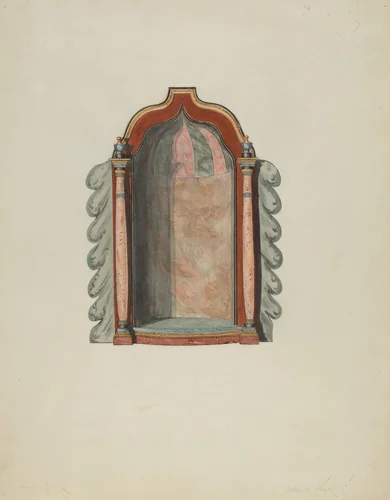 Shrine for statuette by Albert Pratt, index of american design, 1940