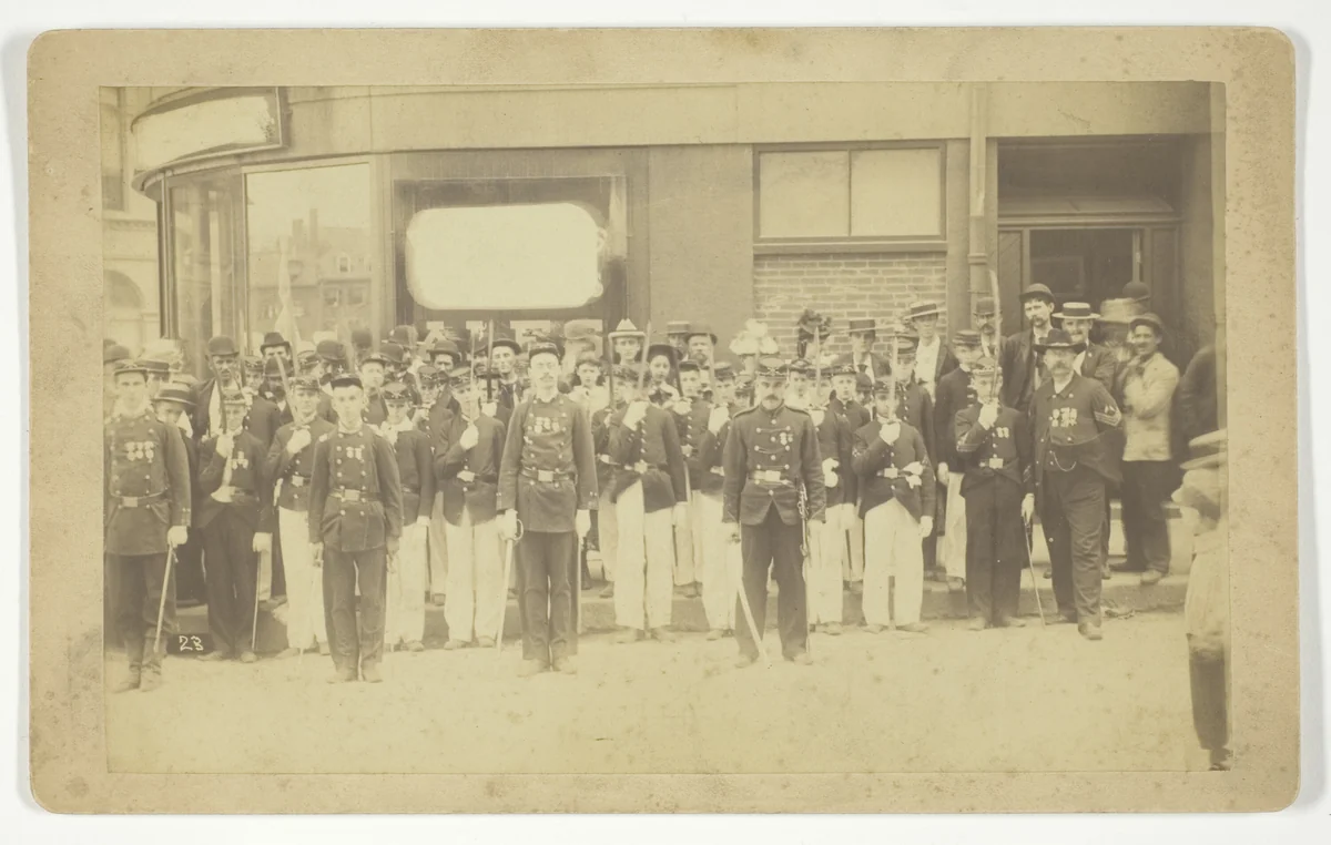 Untitled (Group Portrait of Men in Uniform) by Harry Brown, photograph, 1850-1899