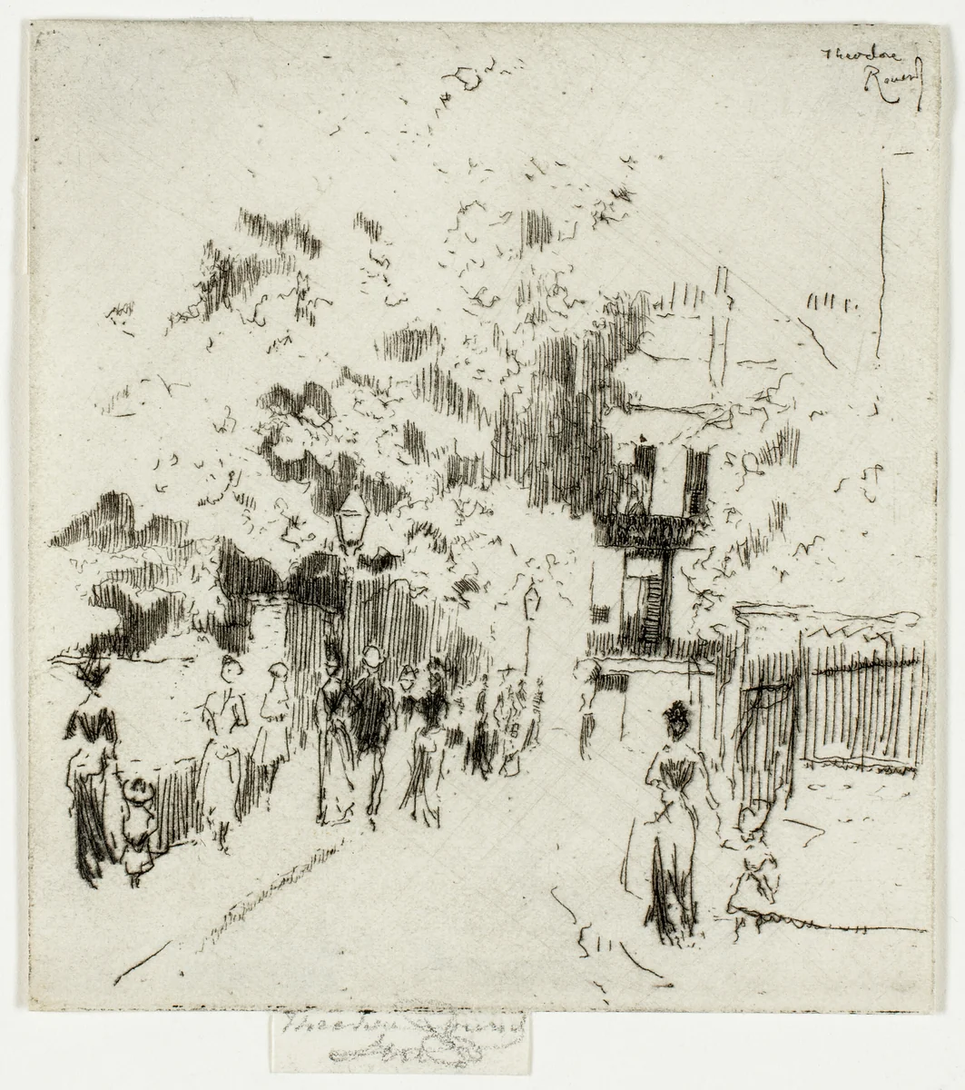 Bank Holiday, Corner of Beaufort Street, Chelsea by Theodore Roussel, print, 1888-1889