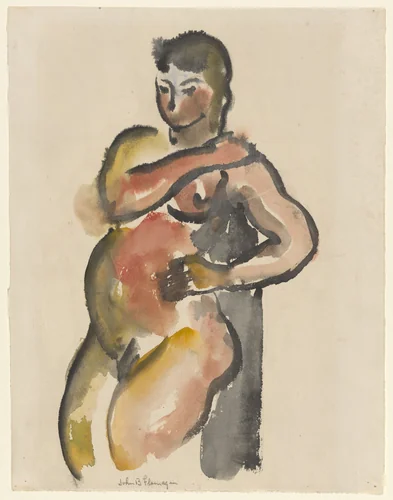 Nude by John Flannagan, drawing, 1941