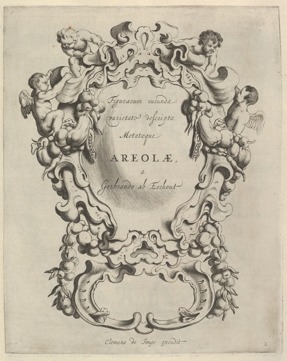 Veelderhande Niewe Compartimente (Titlepage in Latin) by Michiel Mosyn, book, 1650-1674