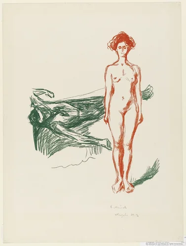 The Death of Marat (Marats død) by Edvard Munch, print, 1906