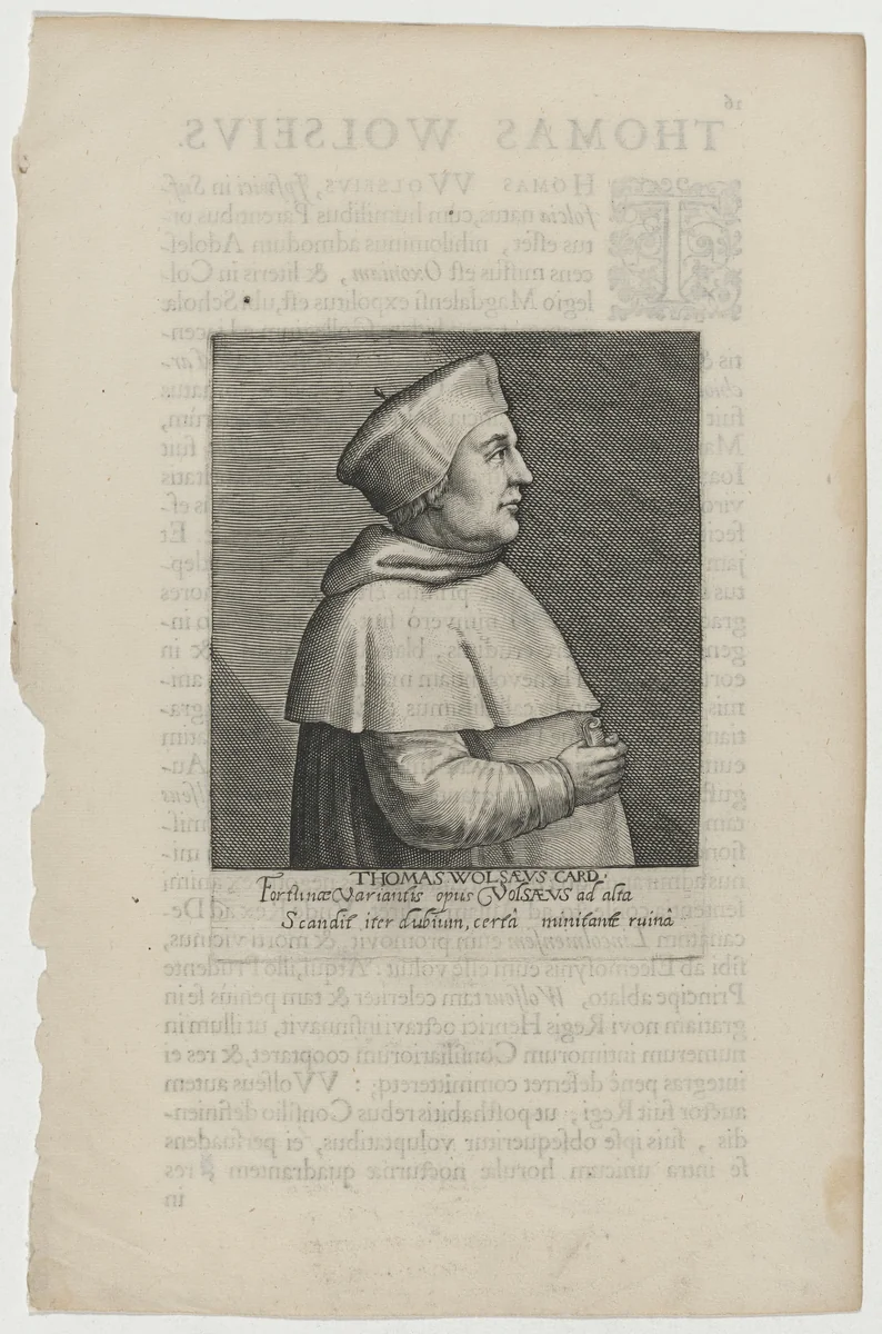 Thomas Wolsey, Cardinal by Willem de Passe, print, 1620