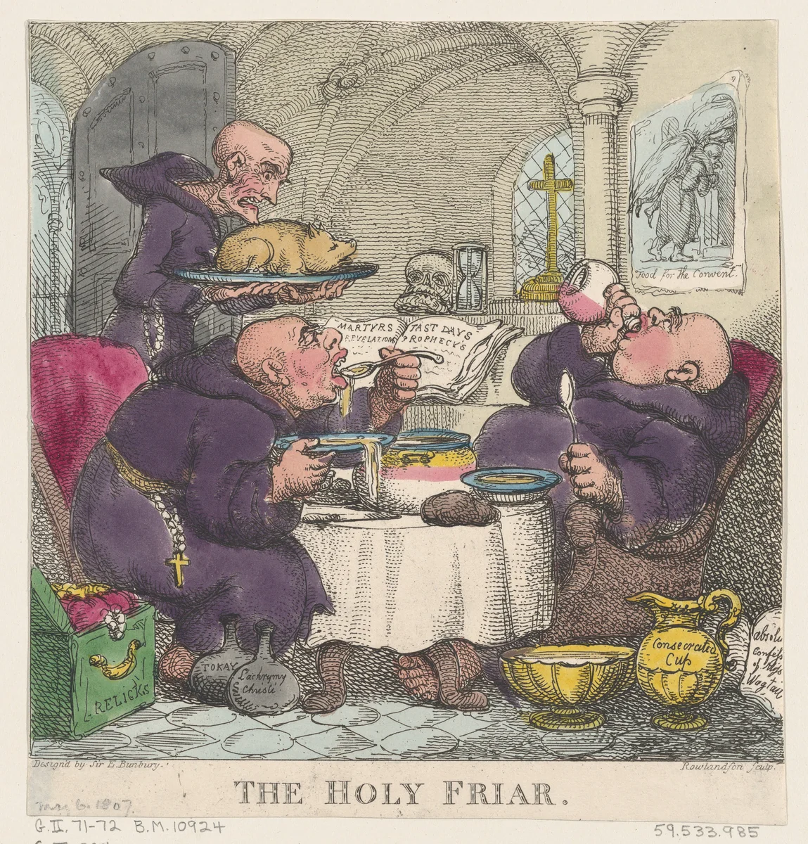 The Holy Friar by Thomas Rowlandson, print, 1807