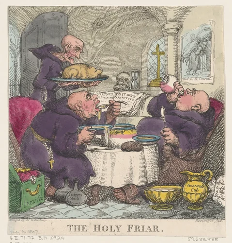 The Holy Friar by Thomas Rowlandson, print, 1807