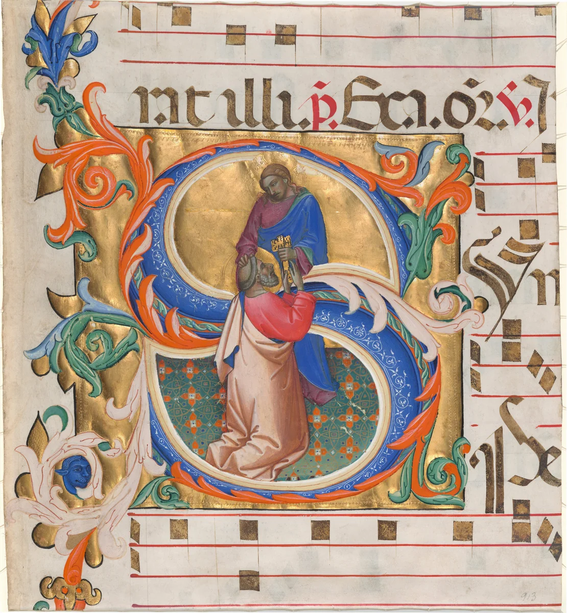 Christ Giving the Keys to Saint Peter by Lorenzo Monaco, drawing, 1390-1400