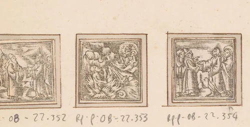 Lazarus in de hemel en de rijke man in de hel by anonymous, print, 1590