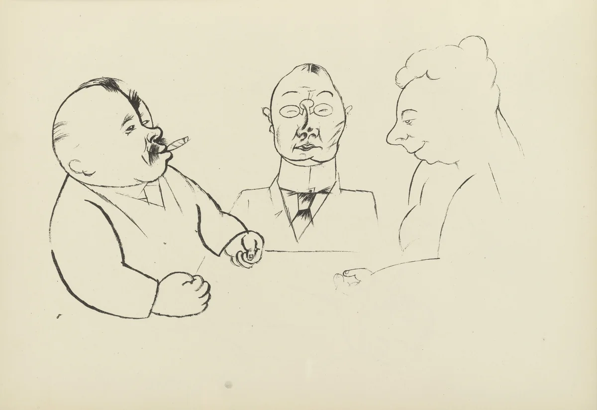 Bessere Leute (plate, folio 11) from Ecce Homo by George Grosz, illustrated book, 1922