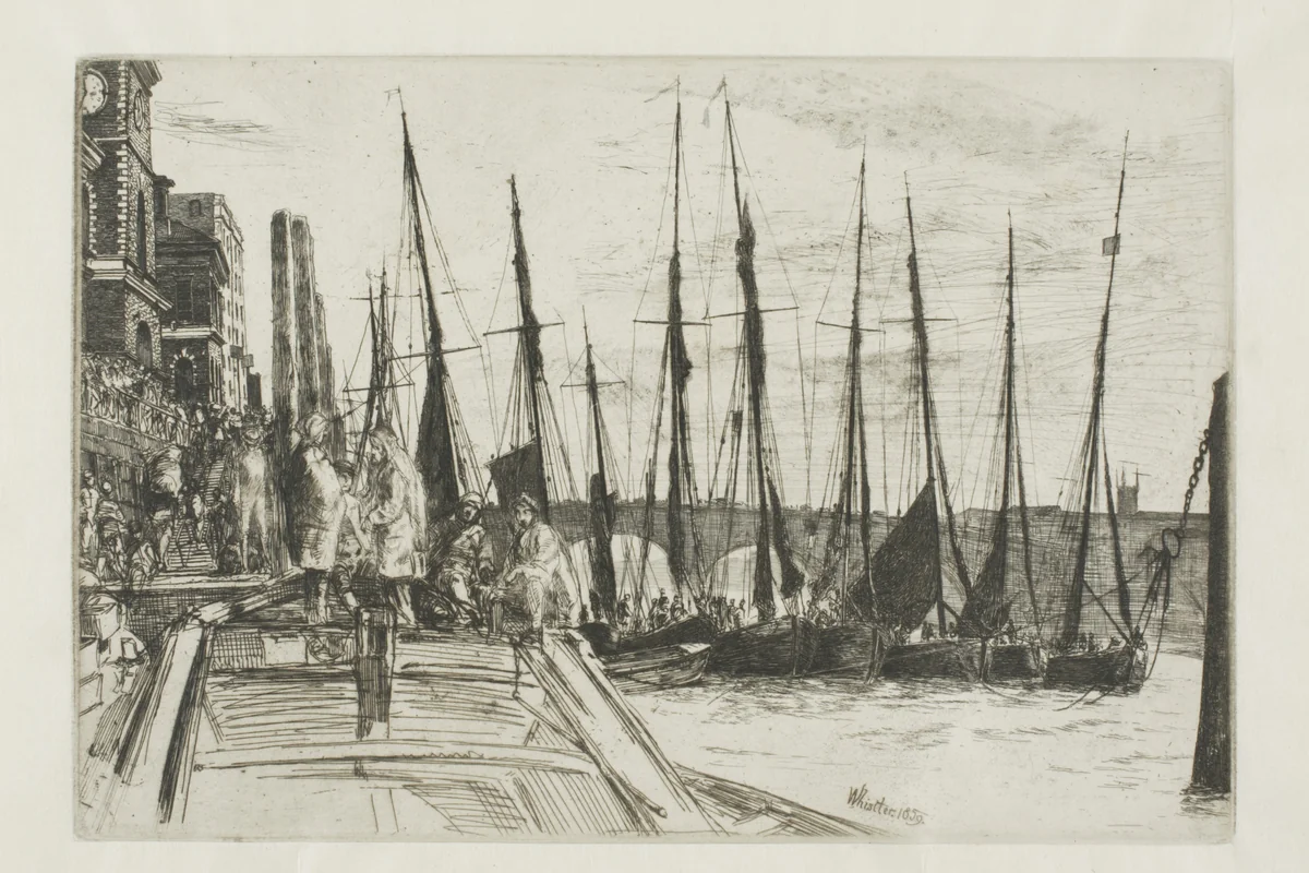 Billingsgate by James McNeill Whistler, print, 1859
