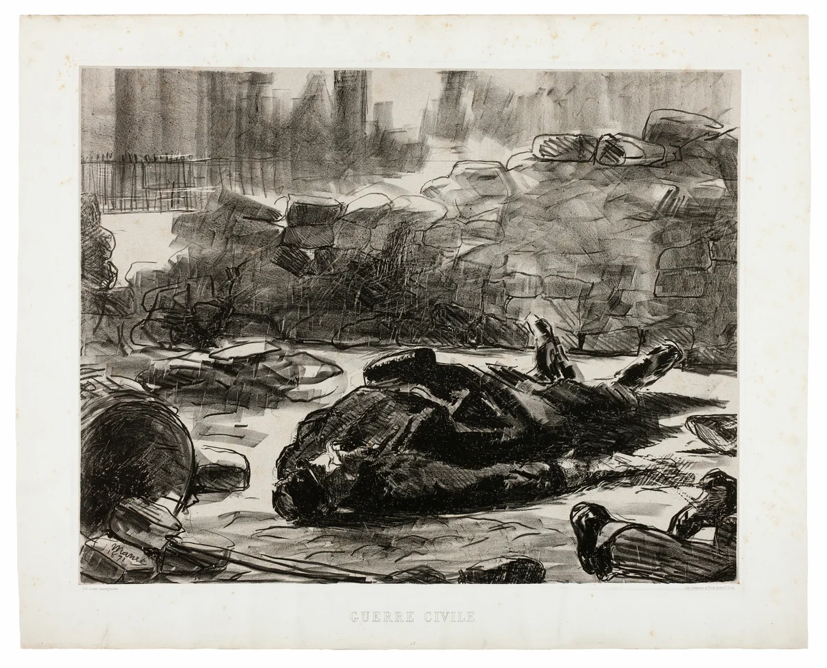 Civil War by Édouard Manet, print, 1871-1873