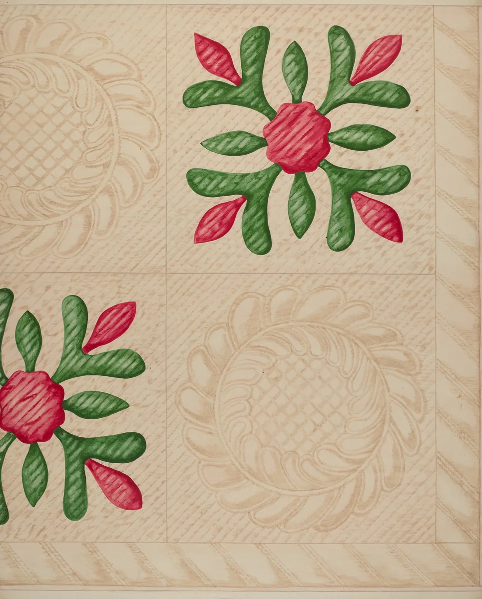 Quilt by Katherine Hastings, index of american design, 1937