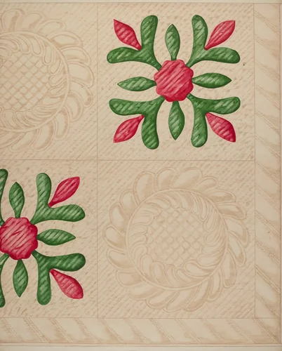 Quilt by Katherine Hastings, index of american design, 1937