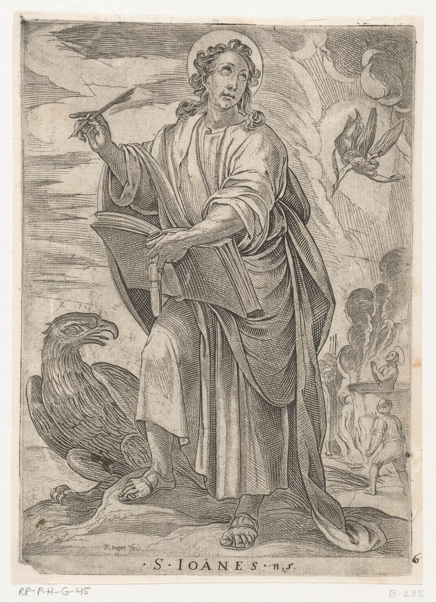 De heilige Johannes by Unknown, print, 1565-1630