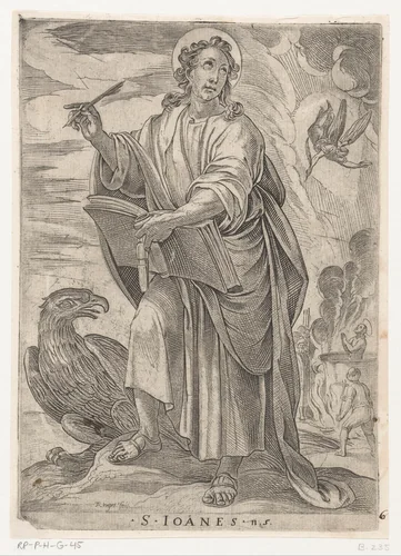 De heilige Johannes by Unknown, print, 1565-1630