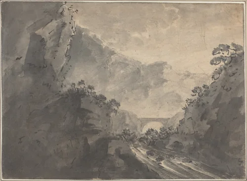 A Picturesque Landscape by William Gilpin, drawing, 1724-1804