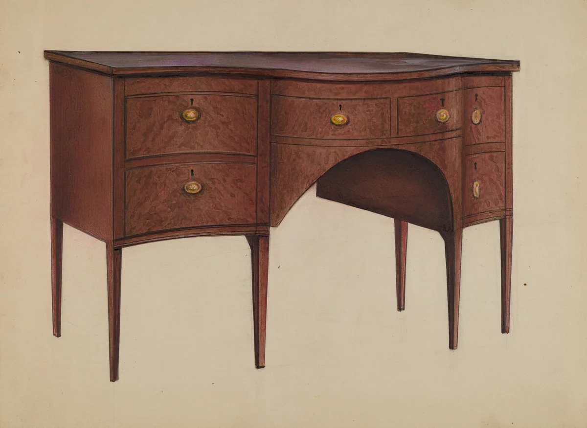 Sideboard by Arsen Maralian, index of american design, 1936