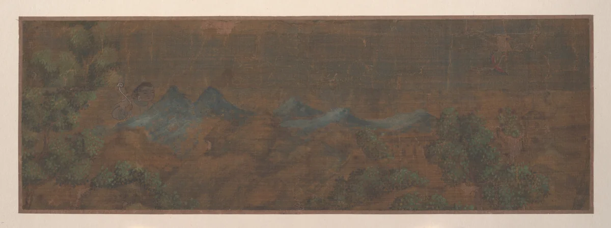 Landscape Painting of Figure in Woodland Setting by Unidentified Artist, painting, 1644-1911