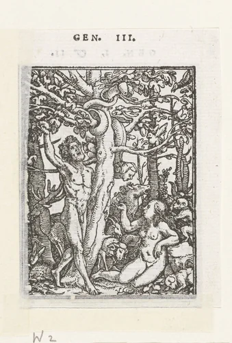 Zondeval by Hans Holbein, print, 1524-1526