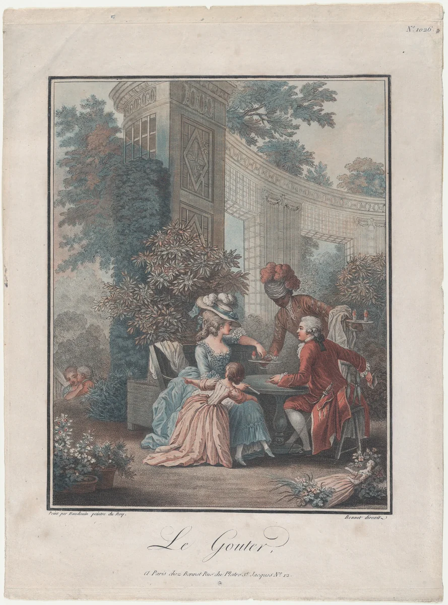 The Snack by Louis Marin Bonnet, print, 1787-1793
