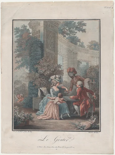 The Snack by Louis Marin Bonnet, print, 1787-1793