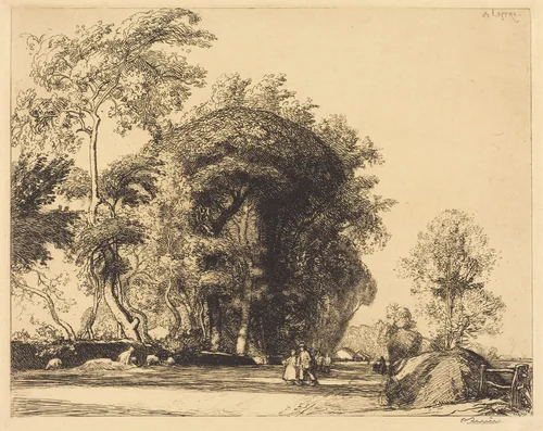 Path from St.-Gilles, St.-Jean-de-Monts (La route de St.-Gilles, St.-Jean-de-Monts) by Auguste Lepère, print, 1911