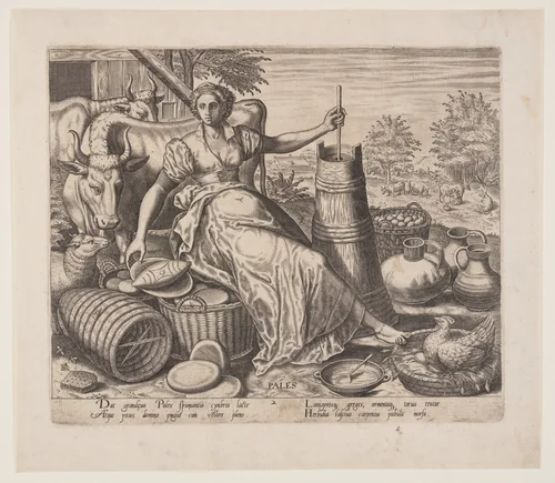 Pales, from The Occupations by Philip Galle, print, 1574