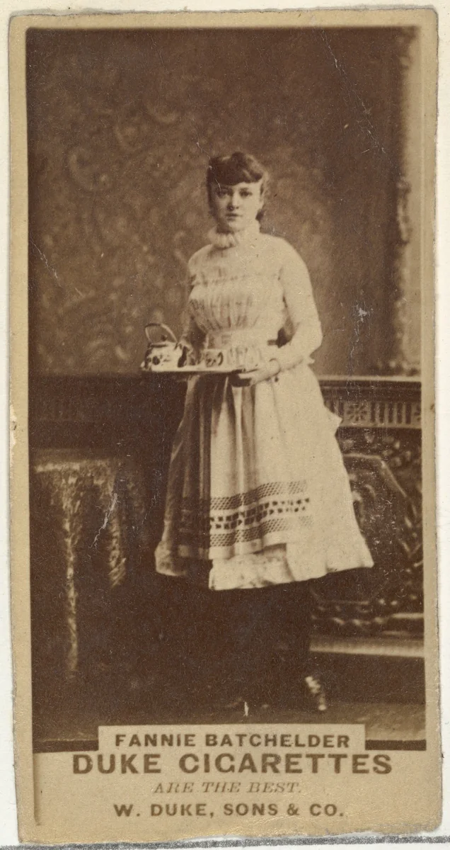 Fannie Batchelder, from the Actors and Actresses series (N145-7) issued by Duke Sons & Co. to promote Duke Cigarettes by W. Duke, Sons & Co., photograph, 1880-1889