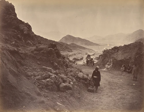 The Descent from Khurd Khyber, Looking Towards Bassaule by John Burke, photograph, 1878-1880
