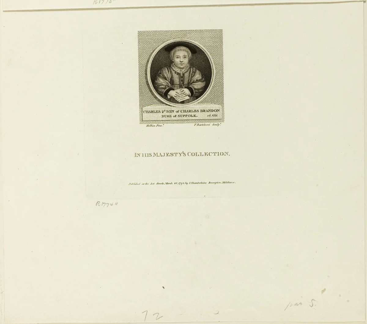 Charles Brandon by Francesco Bartolozzi, print, 1798